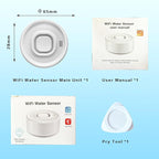 100dB Loud Wireless Water Leak Detector, WiFi Water Leak Sensor for Kitchen Bathroom Basement, Floor & Pipe Drip Alert