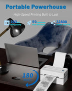 Labeer Bluetooth Thermal Shipping Label Printer, 4x6 Wireless Shipping Label Printer with Holder for Small Business, Compatible with iPhone, Android, Windows, Mac, Chromebook, USPS, Ebay, Shopify