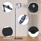 suptek 63.9” Extendable Projector Stand Against Wall Hidden Stand, 360°Swivel, Height Adjustable, Mini Projector Mount Bracket, Compatible with Home Office Video Vlog DVR Camera, PR001FPL