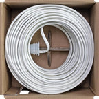 NavePoint 250ft in Wall Audio Speaker Cable Wire CL2 18/2 AWG Gauge 2 Conductor Bulk White