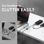 SmiLife Black Cable Clips 9 PCS, Adhesive Cable Organizer Phone Charging Cord Holder, Wire Organizer for Desk