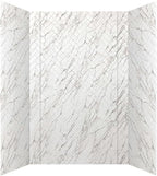 From Plain To Beautiful In Hours 133-640-HERR-KIT Herringbone Tile - Tub and Shower Wall Panels Surround (Covers/ 96 sq. ft.), Marble, 1 Piece