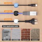 Magnetic Cord Organizer Holder, Upgrade Cord Holder for Nightstand, Adhesive Wire Cable Clips Management Kit for Phone Charger, Computer, Home, Office, Desk, Nightstand (Orange, 3 Packs)