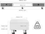 Fenge Dual Monitor Stand with 2 Drawers, 42.5 Inches Large Computer Riser for Desk, Adjustable Height Desk Shelf with Storage for Laptop, PC, TV, Printer