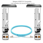 OPSTRAN 1000BASE-SX SFP Optical Transceiver Module Compatible with Netgear AGM731F 850nm 550m DDM Duplex LC MMF 10pcs/Pack