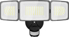 Onforu 100W LED Security Lights Motion Sensor Light Outdoor, 9000lm Super Bright Flood Light Motion Detector with 3 Head, IP65 Waterproof Exterior Floodlight, 6000K Wall Light for Entryway, Garage