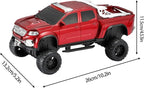 WSTER WS-X65 Pickup Truck Replica Bluetooth Speaker – HD Sound, FM Radio, TWS Stereo, LED Party Lights, USB/TF Playback, Built-in Mic – Cool Portable Car Design Speaker for Outdoors & Home (Red)