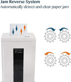WOLVERINE 10-Sheet Super Micro Cut High Security Level P-5 Heavy Duty Paper/CD/Card Ultra Quiet Shredder for Home Office by 60 Mins Running Time and 6 Gallons Pullout Waste Bin SD9112(White ETL)