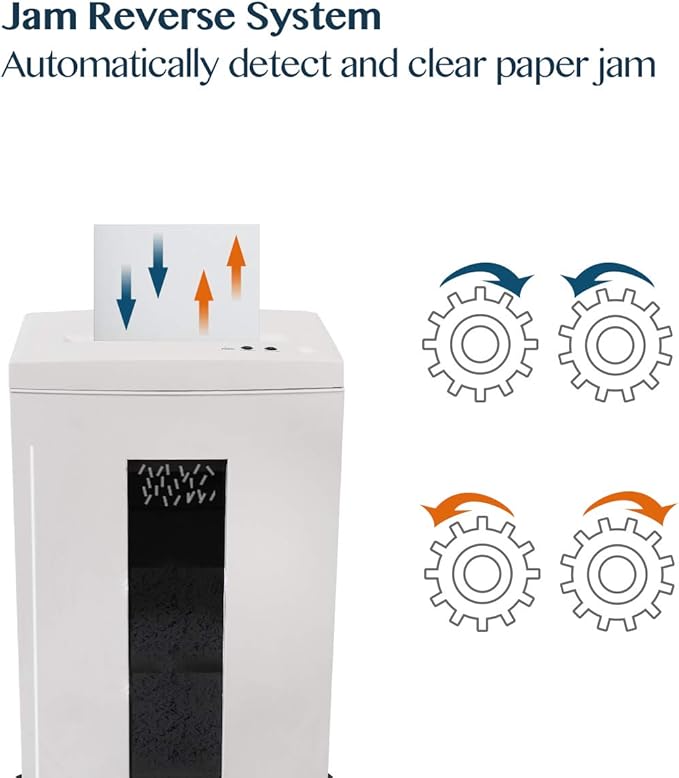 WOLVERINE 10-Sheet Super Micro Cut High Security Level P-5 Heavy Duty Paper/CD/Card Ultra Quiet Shredder for Home Office by 60 Mins Running Time and 6 Gallons Pullout Waste Bin SD9112(White ETL)