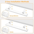 maylit Under Cabinet Lighting Plug in, 4Pcs 14 Inch Linkable Ultra Bright LED Light Bars, Renter Friendly Lamp, Wired 110V 120V Indoor Lights for Kitchen Cabinet, Counter, Workbench, Shelf, Warm White