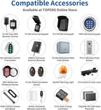 TOPENS TRF3 Safety Reflection Photocell Retro-Reflective Photoelectric Beam Sensor for Automatic Swing Sliding Gate Openers Garage Door Openers Access Control Security Alarm Systems Outdoor Use