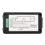 DROK AC Digital Meter, Current Voltage Amperage Power Energy Frequency Factor Multimeter AC 80-260V 100A LCD Digital Display Voltmeter Ammeter 220V 110V Monitor Detector with Current Transformer CT