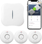 WiFi Water Leak Detectors for Home 3 Pack, Wireless Smart Water Leak Sensor, 120dB Adjustable Water Sensor Alarm Leak Detector, APP Alerts, 3 Water Sensors & 1 Hub for Kitchen, Bathroom, Sink, Laundry