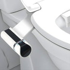 Bidet Attachment, Self-Cleaning Dual Retractable Nozzles Bidet,Ultra Slim Fresh Water Non-Electric Bidet Attachment for Toilet-Seat,Adjustable Cold Water Pressure for Hygienic Rear & Feminine.