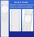 Replacement Voice Remote Control for All Samsung TVs, Universal Remote for All Samsung TV Curved Frame UHD QLED LED 4K 8K Smart TVs, 4 Shortcut Buttons, White