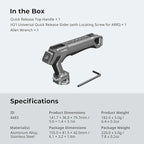 SmallRig Quick Release Top Handle with Quick Release Slider, Two-Way Smooth Installation, Ergonomic Design, 15kg Max. Load, Built-in Multiple Mounting Points, HawkLock H21-4483