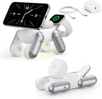 3 in 1 Wireless Charging Station for Apple Devices,Cute MagSafe Charger Stand,Fast Charging Wireless Charger Station for iPhone 17/16/15/14/13/12/Air Series, Apple Watch & AirPods Pro/4/3/2