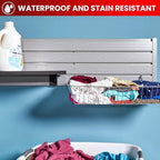 DLDIRECT 3 Colors - White Slatwall Panel Garage Organizer: Heavy Duty Wall Mounted PVC Rack, Interlocking Slat Paneling for Garage Storage, Slotwall Board, Shelves System