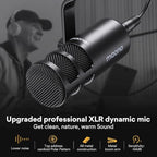 MAONO USB Audio Interface for PC: Interface with XLR Microphone 24-bit/192kHz Routing Software LOOPBACK ASIO Driver for Recording Music, Home-Studio, Guitar, Podcast, Streaming, DAW(PS22+PD100)