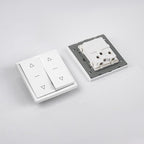 4-Wire Motorized Shade Switch, Wall Mount Controller for Tubular Motor, Roller Shutter, Awning, Electric Blinds & Garage Door, Up/Stop/Down Control