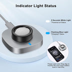 ZOOROO Charger Compatible with Oura Ring Gen 3 Size 12, Fast Charging Dock with USB-C Cable
