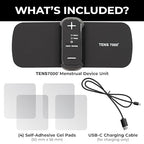 TENS 7000 Heat + TENS Unit for Menstrual Cramp Relief - Wearable Period Pain Device with Heat Therapy & 15 Intensity Levels, USB-C Rechargeable, Discreet & Portable