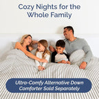 Full XL Bed Sheet Set - 4 Piece Extra Long Extended Full XL Sheets - Soft, Breathable & Cooling - Fits 8" to 16" Mattress with Deep Pockets - 54" x 80" - Wrinkle and Fade Resistant - Beige Stripes 2