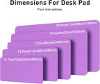 Aothia Faux Leather Desk Mat – Large Mouse Pad, Non-Slip PU Leather Blotter, Waterproof Writing Surface for Office and Home (Iris Violet, 47.2" x 23.6")