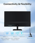 KTC 27 Inch Computer Monitor - QHD (2560 x 1440) Display, Up to 120Hz Monitor, IPS Panel, 123% sRGB, HDMI 2.0 x 2 & DP 1.4 x1, Adaptive Sync, Eye-Friendly Screen PC Monitors for Work Gaming, H27D9