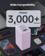 150W USB C Charger Block,GaN III Compact Foldable Wall Charger 3 Port Fast Charging Station,PD QC PPS Portable USB C Hub 100W Laptop Adapter for MacBook Pro/Air,iPad,iPhone 16/Pro,Galaxy S24,Dell etc