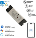 Newgoal 2 Channel EWelink Wireless Switch with Enclosure WiFi Switch Module Remote Control DIY Smart Home Bluetooth Relay 5V/AC85V-250V Power Input Compatible with Alexa Google Home