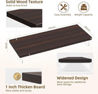 SSWOOD Monitor Stand Riser, Wood & Acrylic Computer Monitor Stand Desk Desktop Organizer Table For Home, Office Workspace, Laptop Riser, Printer, PC & TV Screen Riser