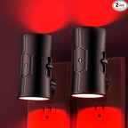Sujeet LED Night Lights Plug into Wall, Bright Night Light, Dusk to Dawn Sensor, Red Night Light, 0-100LM Adjustable Brightness, Dimmable Nightlights for Hallway, Bathroom Bedroom Kitchen, 2 Pack