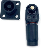 1 Set Battery Energy Storage Connector, 120A High Current Connectors Quick Plug Terminal Black Right Angle Plug and Socket IP67 Waterproof Power Adapter Crimping 25mm² Wiring (1000V)