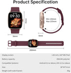 Smart Watches for Women Men with Bluetooth Call & AI Voice, 1.85" HD Fitness Tracker with Heart Rate SpO2 Sleep Monitor, 100+ Sports Modes,Mini Games, IP68 Waterproof Smartwatch for Android iOS Phones