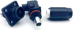 1 Set Battery Energy Storage Connector, Quick Plug Terminal High Current Connectors Right Angle Plug and Socket IP67 Waterproof Power Connector Stud Wiring Method 60A 10mm² (60A, Black)