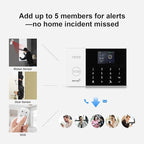Home Security System Wireless,Home Alarm System with Instant App Alerts,WiFi+GSM/4G Door/Window Motion Alarms Sensors DIY Kit,Compatible with Alexa Smart Life Tuya APP NO Monthly Fees