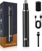 VNTGSHAVER Nose Hair Trimmer, Rechargeable Cordless Painless Ear Eyebrow Trimming Tool Dual Edge Blades Razor Easy Cleansing with LED Light for Man Woman, IPX7 Waterproof, for Nose, Ear, Eyebrows