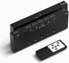 8K 5 in to 1 Out HDMI Switcher，5 Way HDMI Converter & Infrared Remote Control - Ideal for Nintendo Switch/OLED/Xbox PS5/4/3 Blu-Ray Player Fire TV Stick Roku Apple TV Chromecast PC