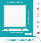 VocgoUU 16-Pack 2x2 LED Flat Panel Light Drop Ceiling, 0-10V Dimmable, 3CCT Selectable (5000K 4000K 3000K) & 3 Wattage Switchable (40W 30W 20W), 100-277Vac, ETL & DLC