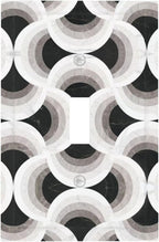 Bvtewkhz Black/White Art Marble 1 Gang Single Toggle Decorative Light Switch Covers Electrical Faceplate Switch Plates for Bathroom Kitchen Home
