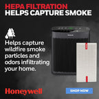Honeywell HEPA Air Purifier Filter R, 1-Pack for HPA 100/200/300, 3000 and 5000 Series - Airborne Allergen Air Filter Replacement Targets Wildfire/Smoke, Pollen, Pet Dander, and Dust