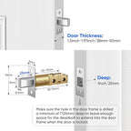 Fingerprint Smart Door Lock, Keyless Entry Deadbolt, Electronic Biometric Deadbolt with Phone/Watch App Control, Auto Lock with Touchscreen Keypad for Bedroom, Front Door, 7 Ways to Unlock