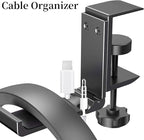 tempsnug Aluminum Headphone Stand Hanger Foldable with Cable Organizer Headset Holder, Non-Slip Desk Hook Space Save Universal Headphone Mount