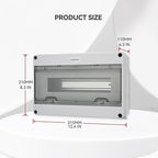 MOLLOM 15 Way Circuit Breaker MCB Distribution Protection Box with DIN Rail, IP65 Waterproof,for Indoor and Outdoor