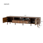 Merax Mid Century 78" TV Stand, Modern Entertainment Center for TVs up to 85", Media Console with Storage, Open Shelf, 2 Cabinets & 2 Drawers for Living Room, Office