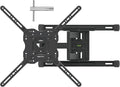 Amazon Basics Full Motion TV Wall Mount with Horizontal Post Installation Leveling for 32 to 86 inch TVs, Black