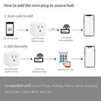 Minoston Z-Wave Outlet Dimmer, 800 Series Z-Wave Smart Plug, Z-Wave Hub Required, Alexa and Google Assistant Compatible, 200W (MP21ZD)