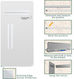 Mirrorons Large Mirror 72" x 36", Modern Rectangle Bathroom Mirror with Frameless Polished Edge, Hangs Horizontally or Vertically. Upgraded Shatterproof Bathroom Mirrors for Wall.