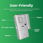 Freezer Door Alarm 2 Pack, Refrigerator Door Alarm When Left Open, Close Door Reminder, with 60/120/180/240 Seconds Delay Alert, Low/Loud 80 to 120 dB (Pure White)